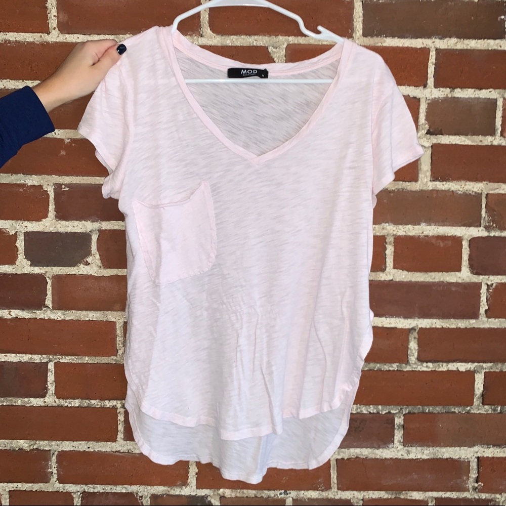 Light Pink V Neck